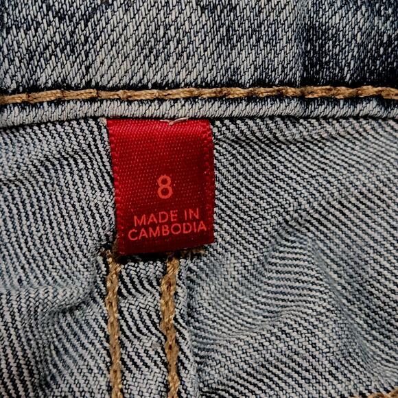 J Lo Jennifer Lopez Button Fly Bootcut Dark Wash Jeans W30 L31 Distressed Boho - Picture 6 of 10